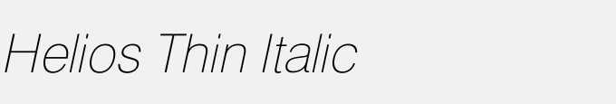 Helios Thin Italic
